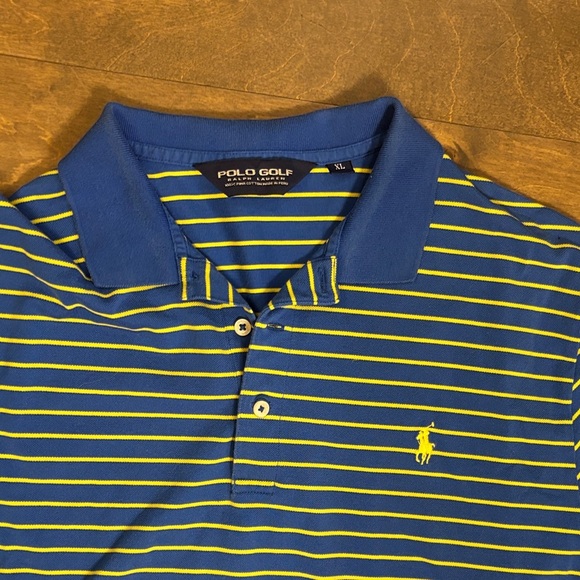 Polo Golf Other - Polo Golf Blue and Yellow Striped Polo Shirt